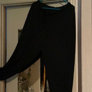 Black elastic waist/cuff paint